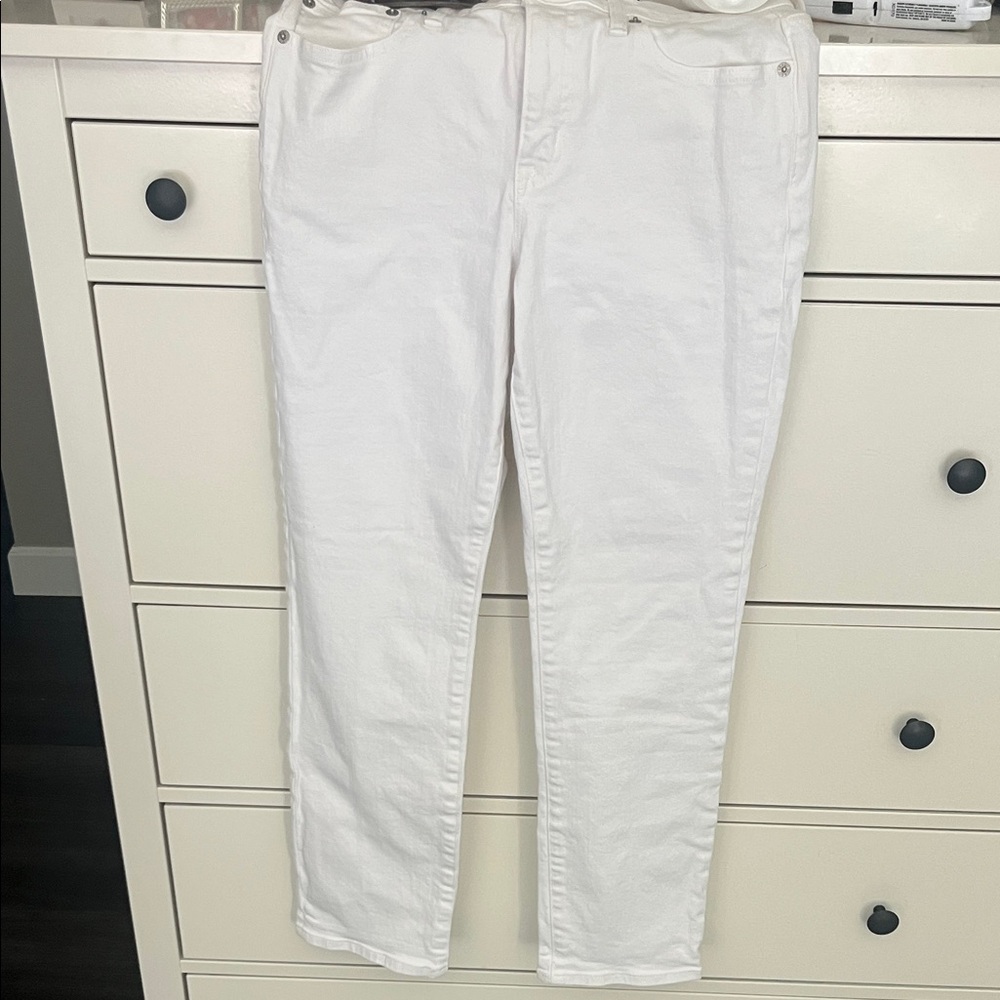 J. Crew White Slim Boyfriend Jeans